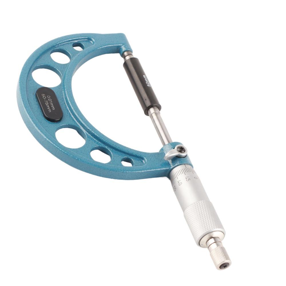 50-75mm Range Outside Micrometer High Accuracy 0.01mm Outer Diameter Micrometer For Machinists