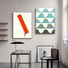 Nordic Figure Wall Art Canvas Painting Humorous Posture Poster and Prints Modern Wall Colorful Picture for Living Room Decor