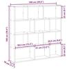 VidaXL Étagère cube murale 12 compartiments sonoma gris 860009