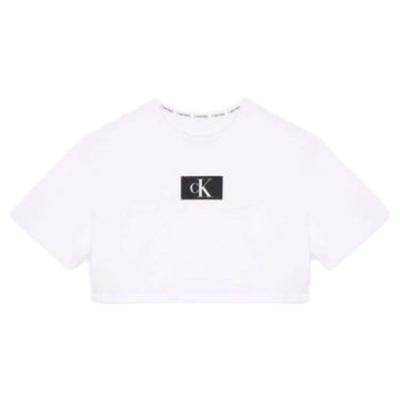 Ck96 Series Color Block Letter Pattern Printed Round Neck Pullover Short Sleeve Top Women Tops White QS6946-110
