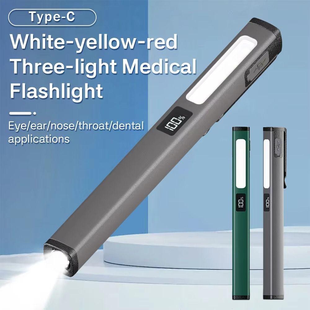 Rechargeable Pen Light with Clip LED Torch Eye Protection Pocket Flashlight  Nursing