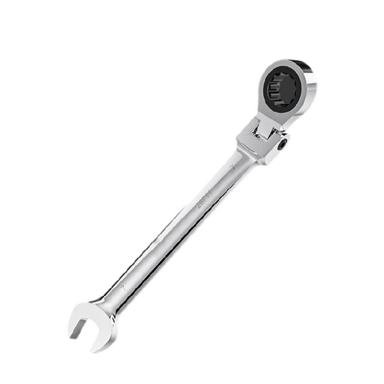 180 Degree Rotation Head Ratchets Spanner Double Head Design High Accurate Jaw Mirror Polish Alloy Steel Tool