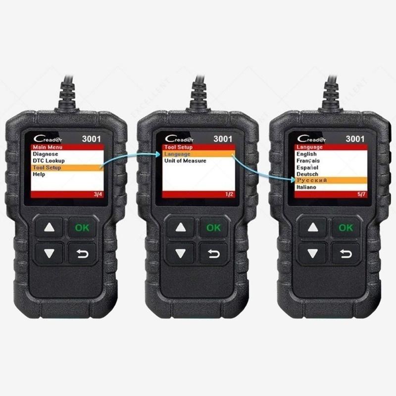 Lanzamiento Versión Actualizada CR3001 YA-101 OBD2 Herramienta Escáner de Diagnóstico Automotriz para Coche Borrar/Restablecer Códigos de Falla Escáner de Diagnóstico