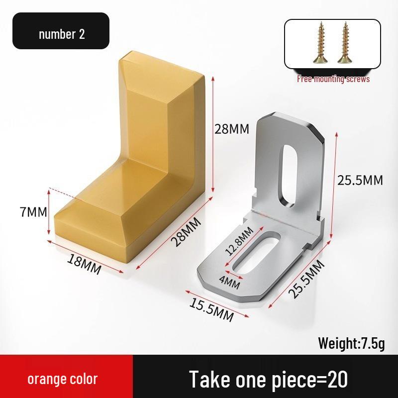 Thickened Nylon 90° Right Angle Bracket for Furniture, Wardrobe, Kitchen Cabinet, and Shelf Support