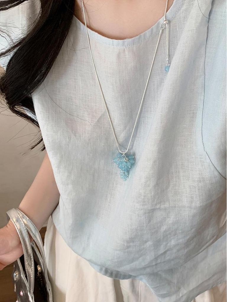 Böhmische Seestern-Halskette: Bunte Perlenkeramik Ethno-Stil mit gewebter Kordel für Damen