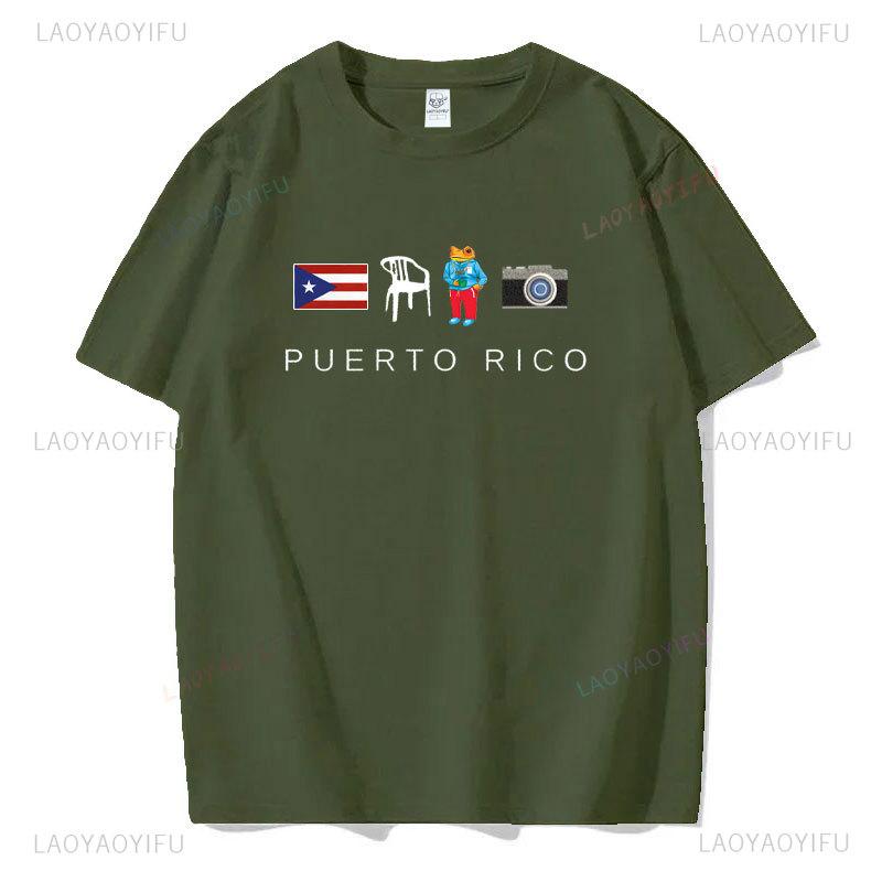 DTMF Puerto Rico Printing Tshirt Summer Women's Cotton Shirt Bad Bunny Tees Hip-hop Trendy Short-sleev Unisex Casual Streetwear
