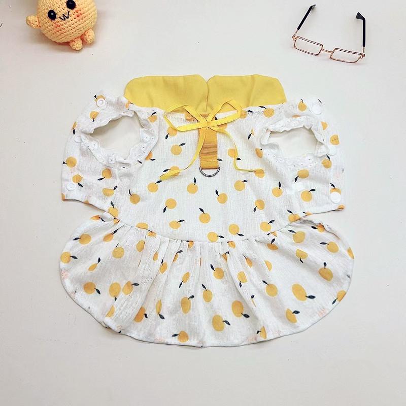 Teddy Dog Princess Summer Dress for Small Pets, Poodle, Bichon, Pomeranian, and Cats