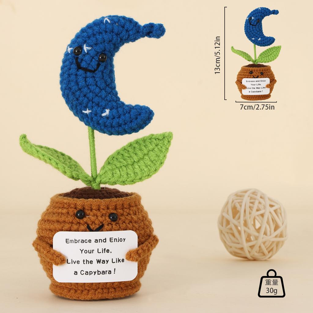 Crocheted Wool Doll Potted Plants, Creative Potted Plants, Cute Ornaments, Home Decoration, Handicrafts, Gifts