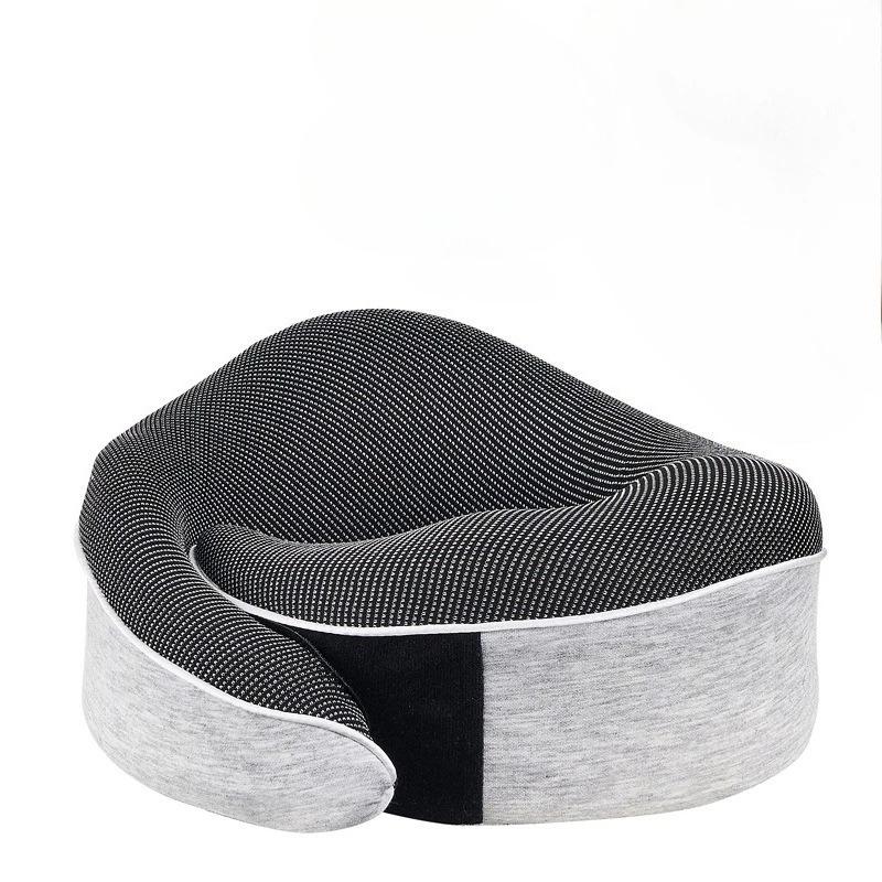 

Ergonomic Travel Pillow for Neck Support,Soft Contoured Design, Portable with Storage Bag, Black for Airplane,Office,Home Use серый
