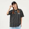 MLB New York Yankees All Over Print Graphic Crew Neck Short Sleeve T-Shirt Unisex Tops Black 3ATSM1023-50BKS