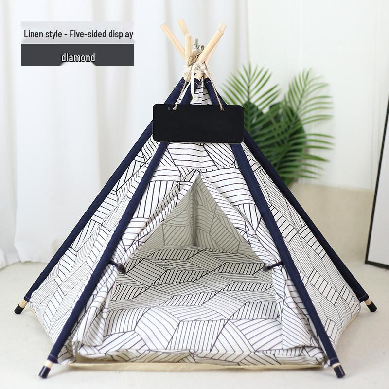 Fully Washable Pet Tent: Foldable Cat Bed & House for All Seasons