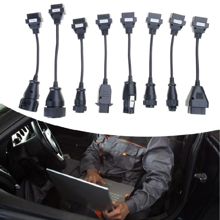 Universal Truck Diagnostic Cable Cord Adapter Converter Plastic Construction For Mechanic Tool Commercial Truck Systems