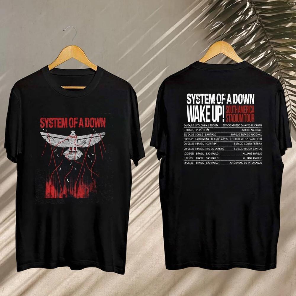 System Of A Down Concert 2025 Tee  System Of A Down Fan Shirt  System Of A Down Unisex T-Shirt M