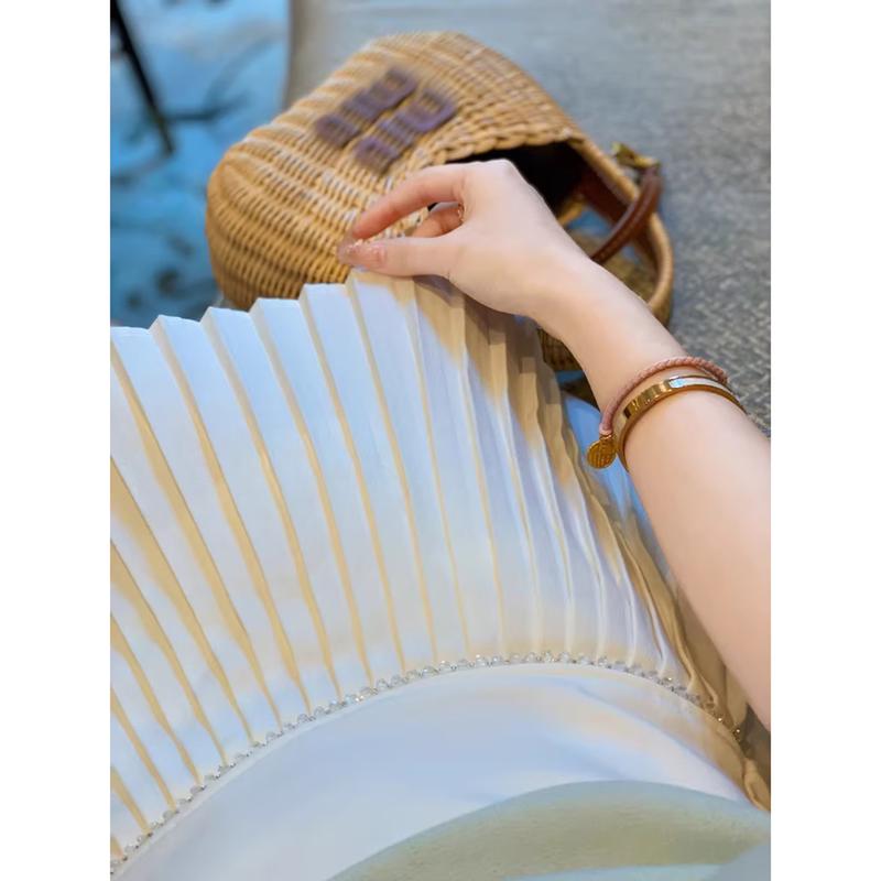 

2026 New Women s High-Waist A-Line Pleated Skirt M