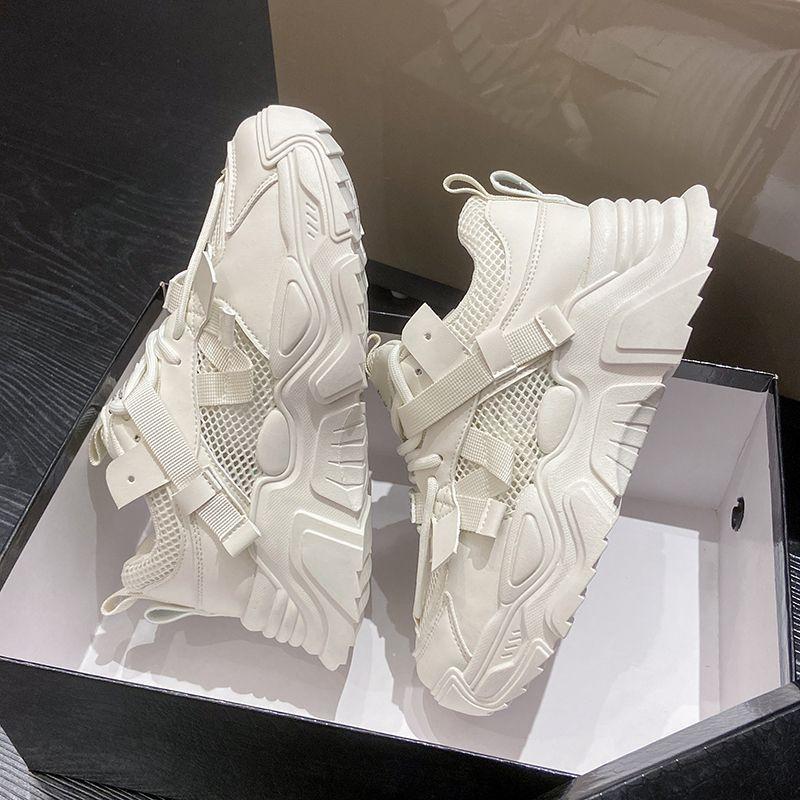 Summer Mesh Surface Hollowed Thin Breathable Shoes Female Tennis Shoes New Versatile Sports Casual Shoes Fashion