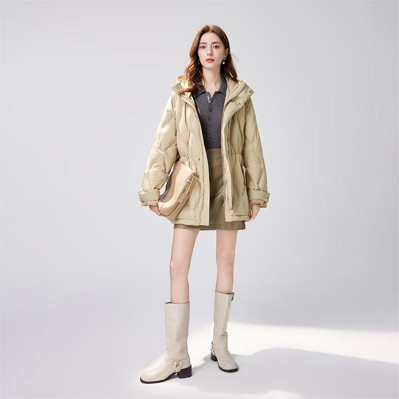 Qiushuiyiren Women's 2024 Winter Hooded Down Puffer Jacket