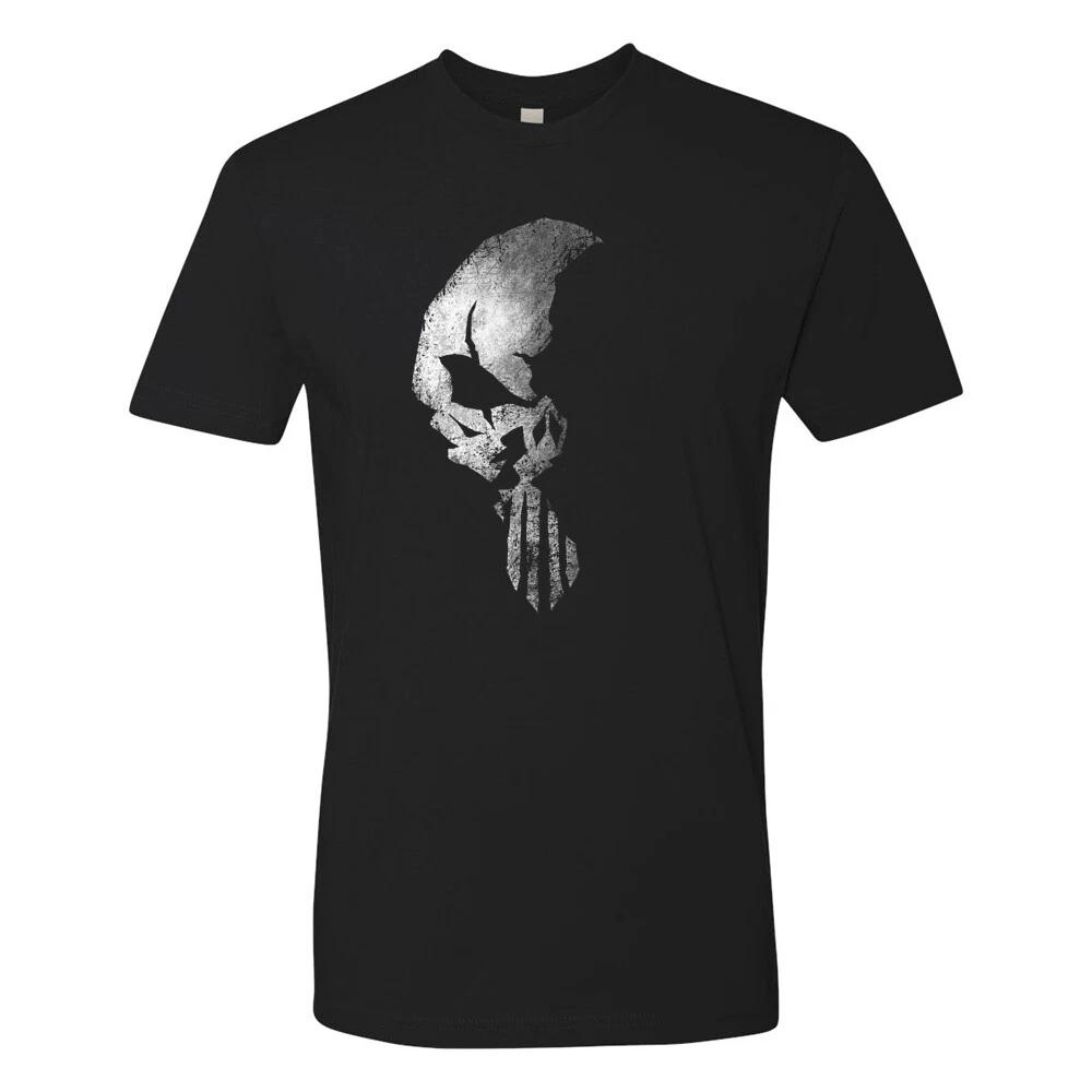 The Punisher Skull Cotton Tee Graphic Art T-T-Shirt 4XL