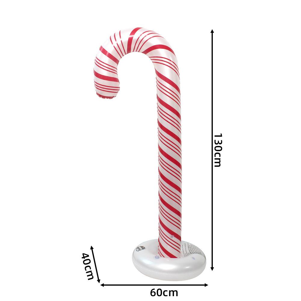 Inflatable Christmas Candy Cane Balloons Decor, Outdoor Indoor PVC Holiday Decorations For House Yard Lawn Xmas Party Supplies