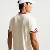 Nike Court Slam Tennis Tops Men's Light Ivory White/Team Red Lapel Mod