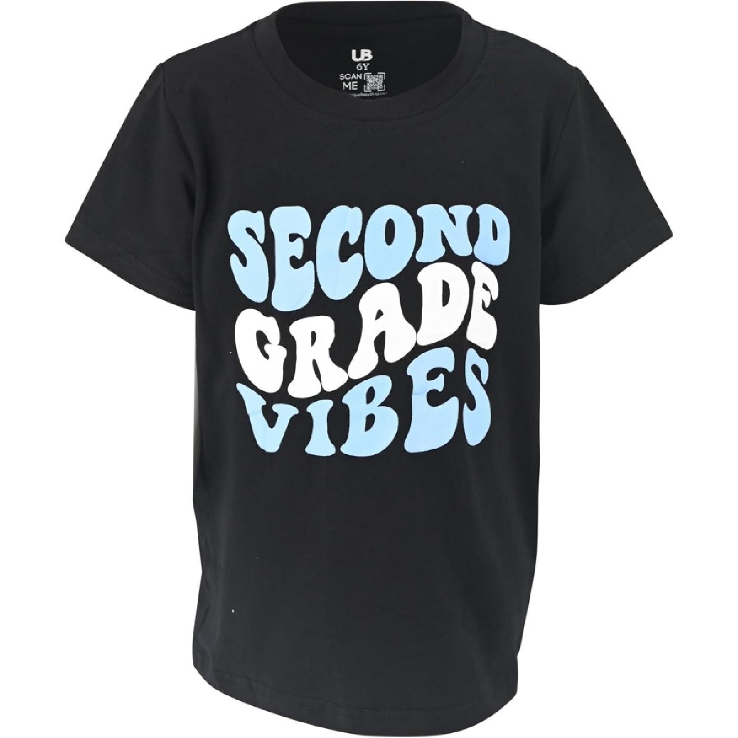 Уникальная футболка для мальчиков на 2-й класс  Vibes Only  Back to School S