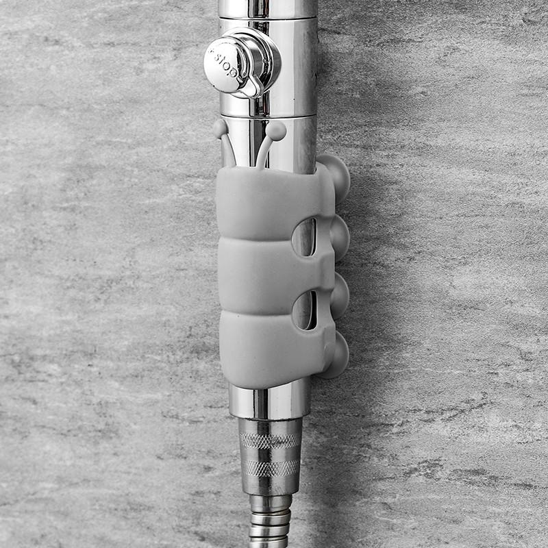No-Drill Suction Cup Shower Head Holder with Movable Silicone Base