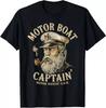 Lustiges Motorbootkapitän T-Shirt – Pontonbootfahren Seeleben Humor Unisex Tee