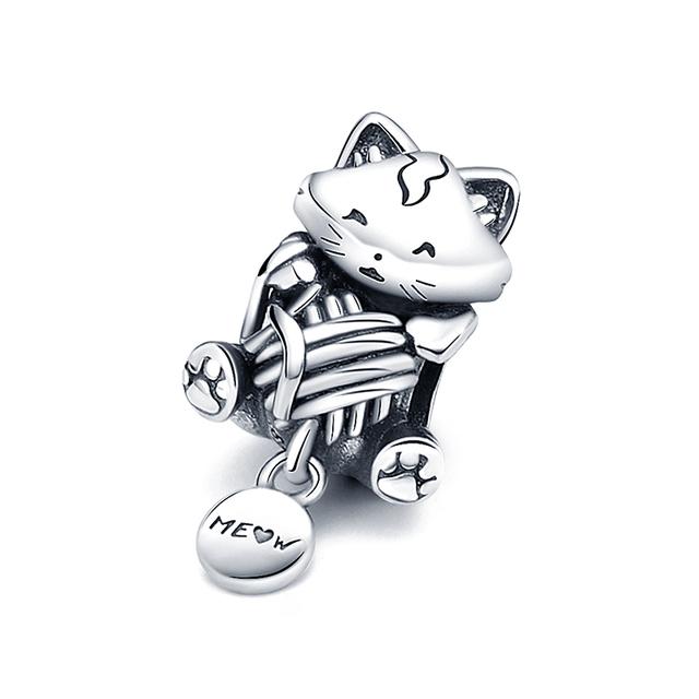 925 Sterling Silver Heart Paw Animal Clear Snowflake Sparkling Crown Pumpkin Charm Bead Fit Original Fashion Bracelet