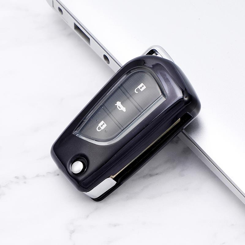 New PC+TPU Car Remote Key Case Cover Shell for Toyota Auris Corolla Reiz Avensis Verso Yaris Aygo Rav4 Scion TC IM 2017 2016