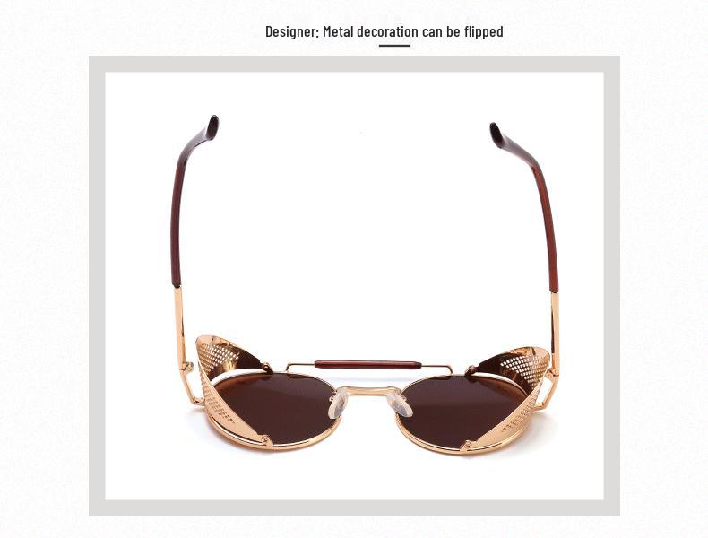 Retro Steampunk Reflective Windproof Sunglasses
