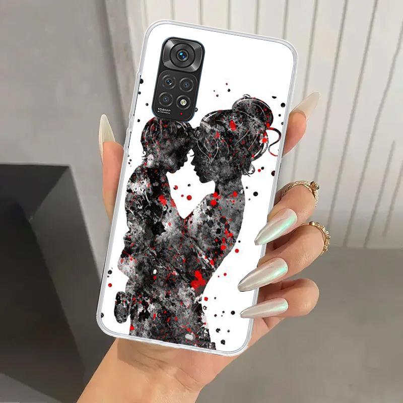 Mom Baby Girls Phone Case for Xiaomi Redmi Note Note 14 13 12S 12 11S 11 Pro Plus 11T 11E 10S 9 9S Soft Funda Print Shell Note 1