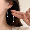 Elegant Cat Eye Rhinestone Tassel Ear Clips – No Piercing Needed