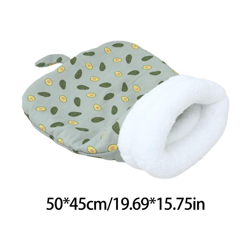 Thermal Insulated Cats Bed Machine Washable Cartoon Pattern Pet Warmth Sleep Bag Soft Comfortable For Cold Weather