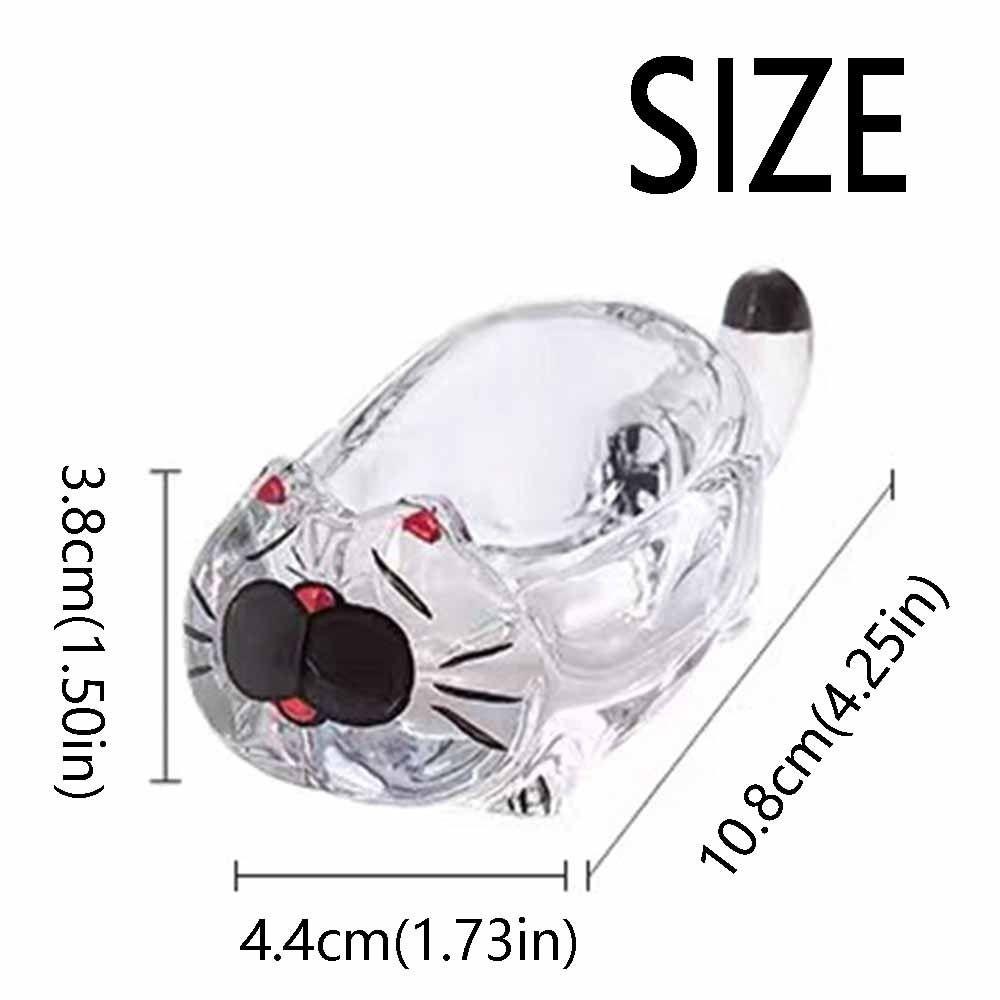 Creative Seasoning Dipping Dish Glass Decorative Glass Dipping Saucer Household Thickened Cat Shaped Seasoning Dish