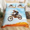 Motocross Bedding Set Full Motorcycle Racer Comforter Cover Extreme Sport Duvet Cover Dirt Bike Motor Vehicles Biker Quilt Cover