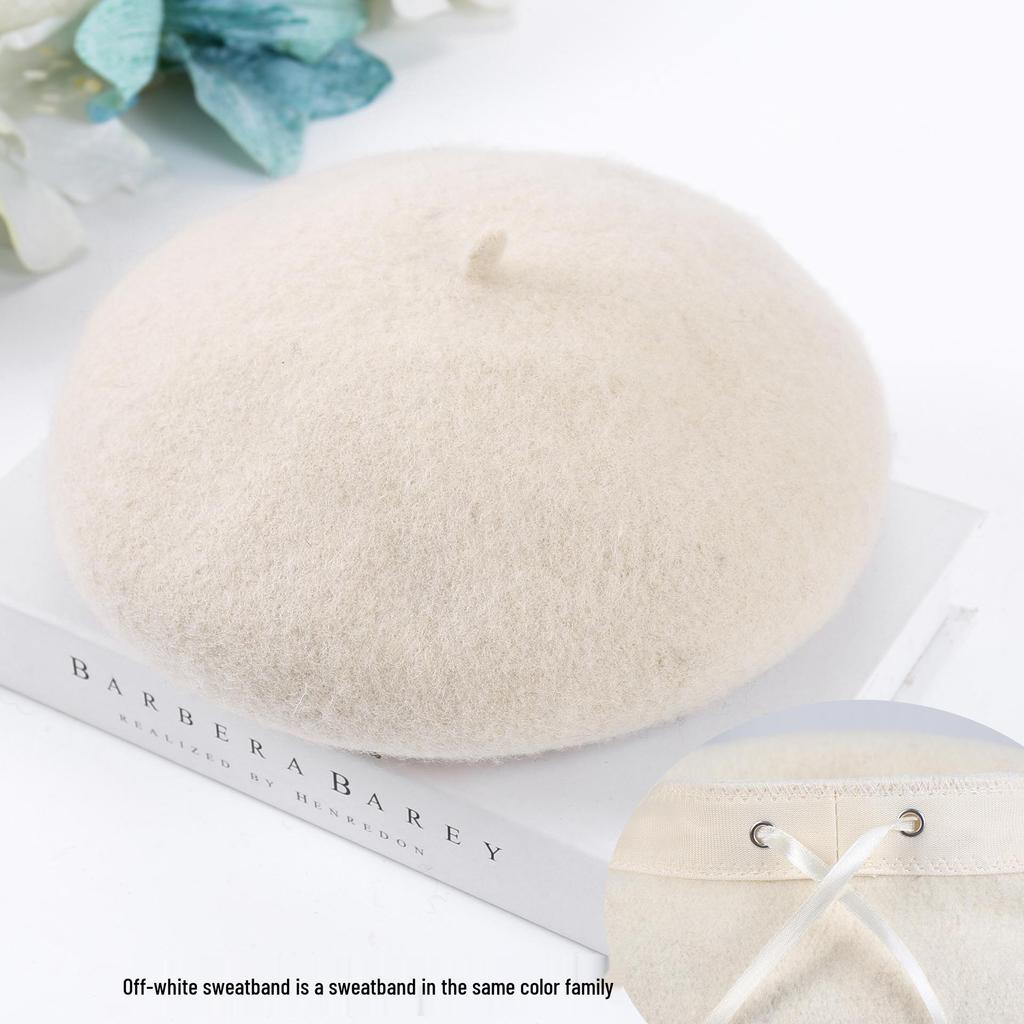 New Women's Wool Felt Beret: Autumn/Winter Warm Painter Pumpkin Hat.