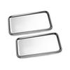 IMEEA Stainless Steel Accessory Tray, Coin Tray, Small Item Tray, Key Tray, Cash Tray, Square, Silver, Set of 2