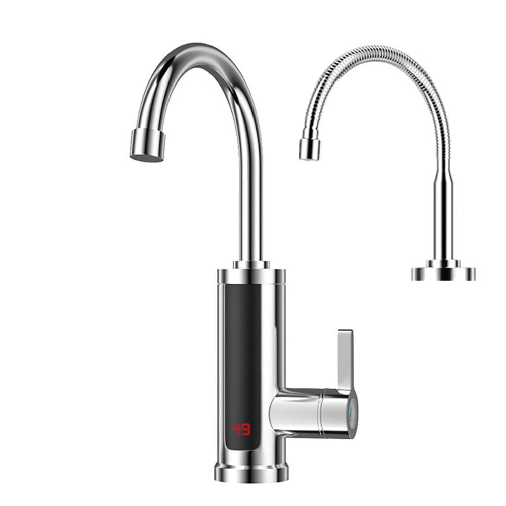 300W Instant Electric Water Heater Tap Hot & Cold Kitchen Sink Faucet with Over-Protection & Easy Installation for Dish Washing