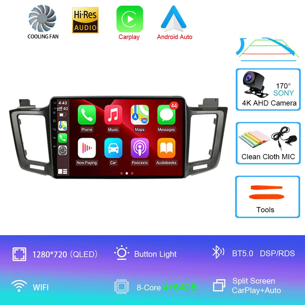 Android 14 For Toyota RAV4 RAV 4 2013 2014 2015 2016 2017 Multimedia Player 4G Carplay Car Radio GPS Stereo Head Unit Auto