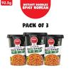 VEEBA Instant Cup Noodles Spicy Korean| Made with No Palm Oil| No Maida | No Added MSG 277.5 Gram (Pack of 3)
