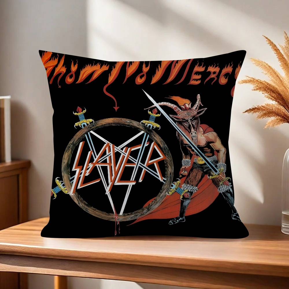 Classic Band Slayer Pillowcase Toon Gift Cushion Cover Bedroom Home Sofa Chair Seat Decor Pillow Case