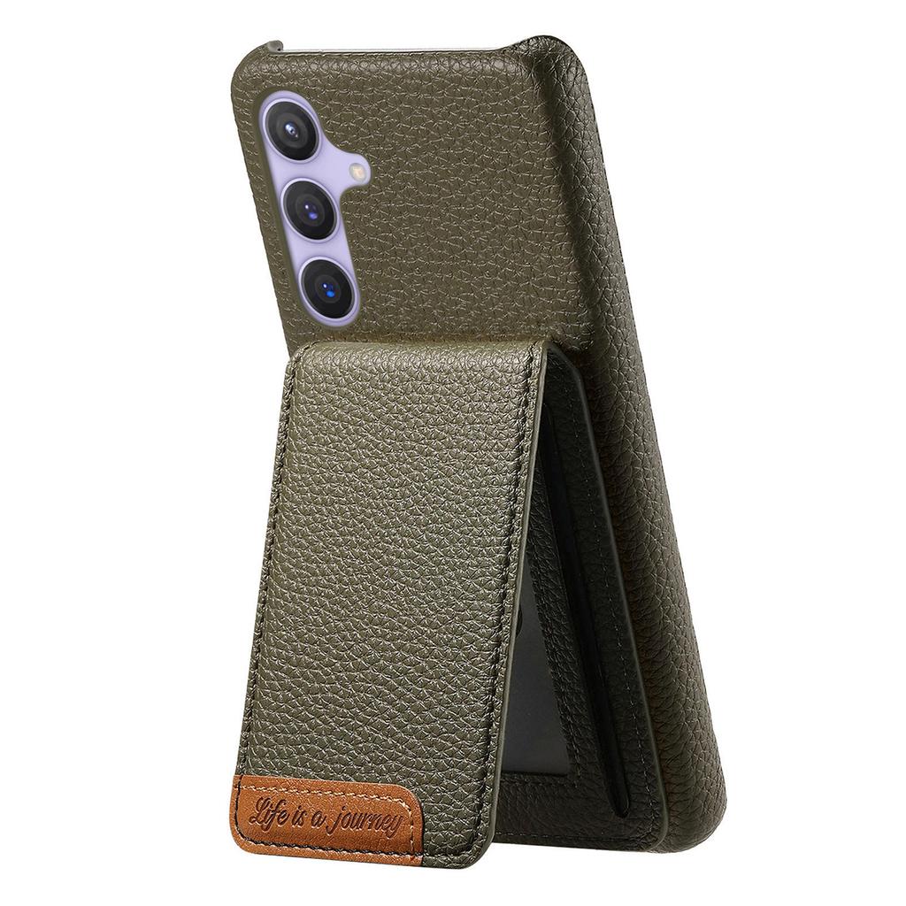 For Samsung Galaxy S25 Case RFID Blocking Card Holder Litchi Texture Leather Back Cover