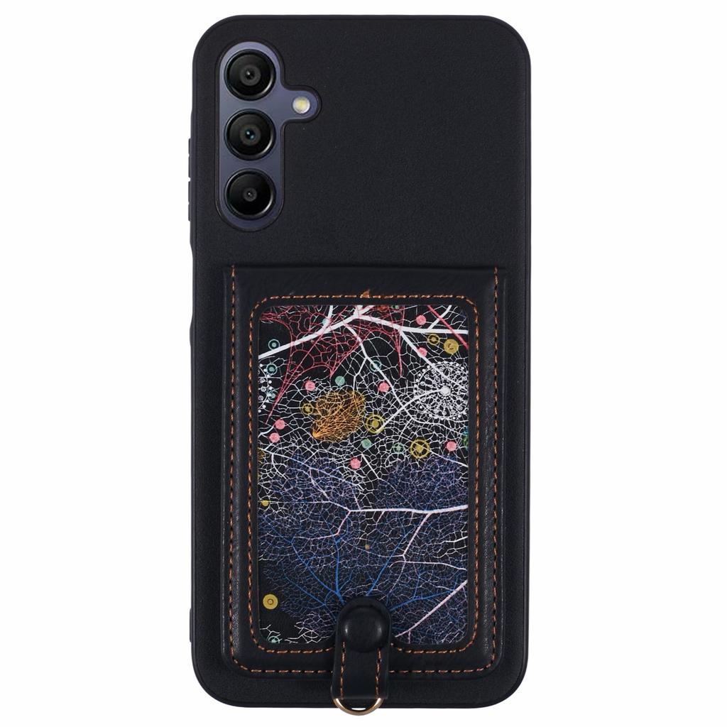 For Samsung Galaxy A15 4G/5G Phone Case with Galaxy Card Bag Kickstand RFID Blocking
