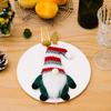 3pcs Exquisite Christmas Gnome Cutlery Cover Cartoon Xmas Tableware Storage Bag  Home Xmas Decor