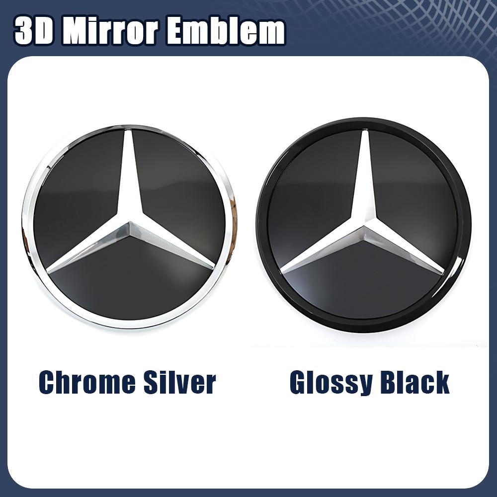 Car Front Grill Logo Light Mirror Face LED Badge For Mercedes Benz 08-14 B-Class W245 B180 C-Class W204 C200 C250 C300 GLK-Class