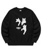 VIDEO JOCKEY Meow Meow Sweatshirt [Black]
