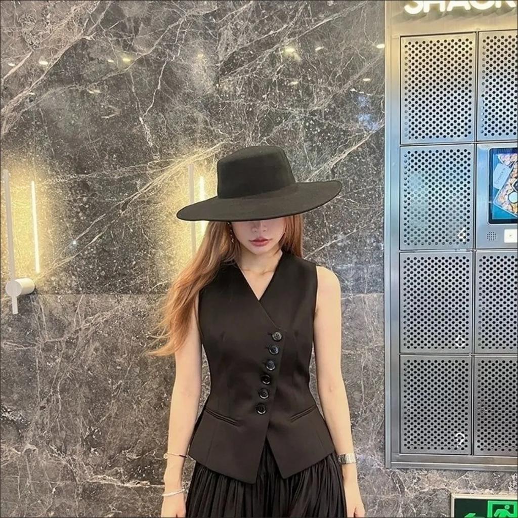 Women Slim Fit Vest Jacket Casual Spring Autumn Waist Belted Sleeveless Blazer Fashion Outerwear