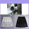 Schwarzer, sommerlicher Chiffon-Midirock mit Zierelementen – ideal für Freizeit und Büro