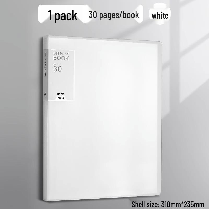 A4 Test Paper Storage Bag with Transparent Insert Folder and Paper Clip for Paper Organization