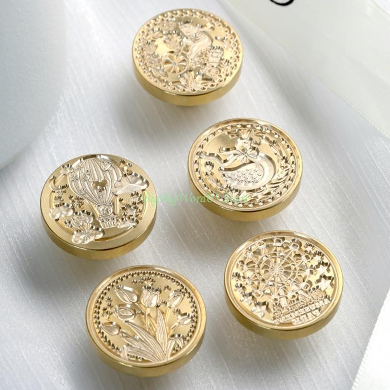 24TE Embosses Sealing Waxes Scrapbooking Stamp Head Waxes Seal Stamp Head Replacement