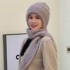 Fashion Winter Hat Scarf Set Women Beanies Caps Warm Skull Bonnet Windproof
